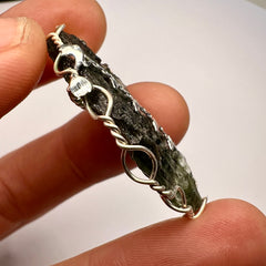 6.83g Moldavite & Silver Pendant
