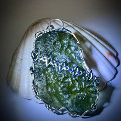 6.83g Moldavite & Silver Pendant