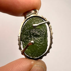 5.34g Moldavite & Silver Pendant