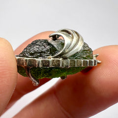 5.34g Moldavite & Silver Pendant