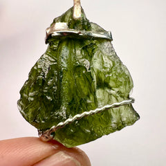 10.18g Moldavite & Silver Pendant
