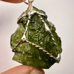 10.18g Moldavite & Silver Pendant