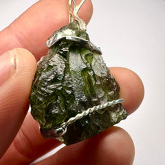 10.18g Moldavite & Silver Pendant