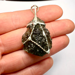 10.18g Moldavite & Silver Pendant