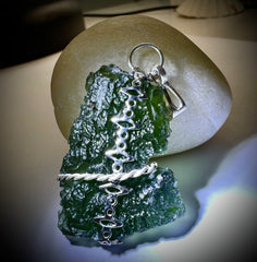 7.8g Moldavite & Silver Pendant