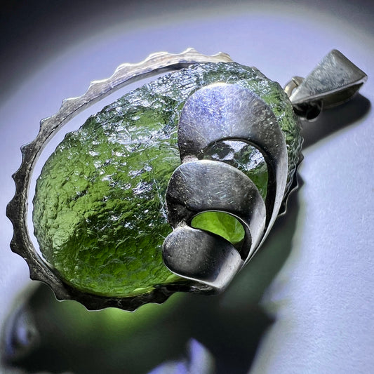 5.34g Moldavite & Silver Pendant