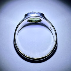 Moldavite Silver Ring (Size 11)