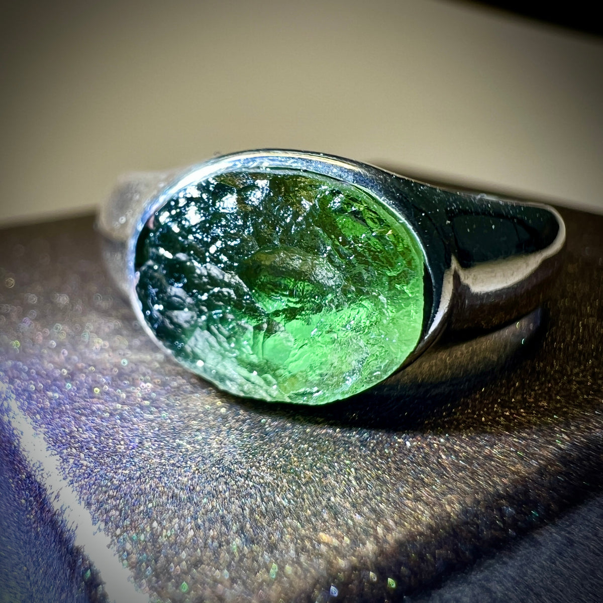 Moldavite Ring (Size 11)