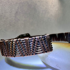 2.73g Moldavite & Copper Bracelet with Red Carnelian Stones
