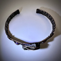 2.87g Moldavite & Copper Bracelet with Blue Lapiz Lazuli Stones