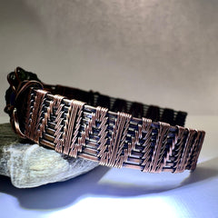 2.87g Moldavite & Copper Bracelet with Blue Lapiz Lazuli Stones