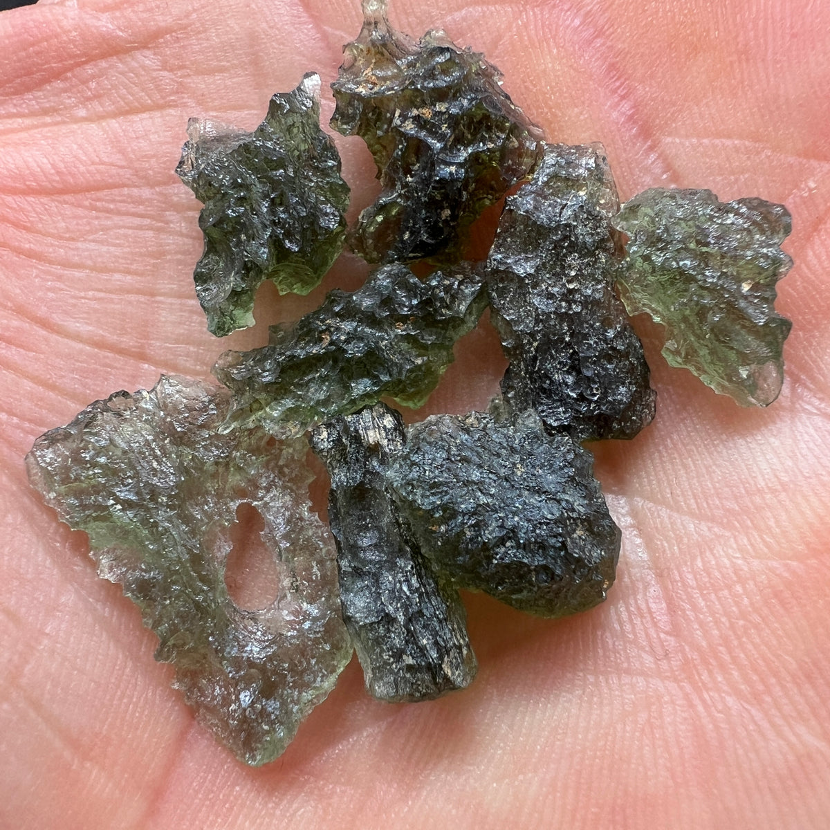 6g Moldavite Wholesale Lots (8 pieces)