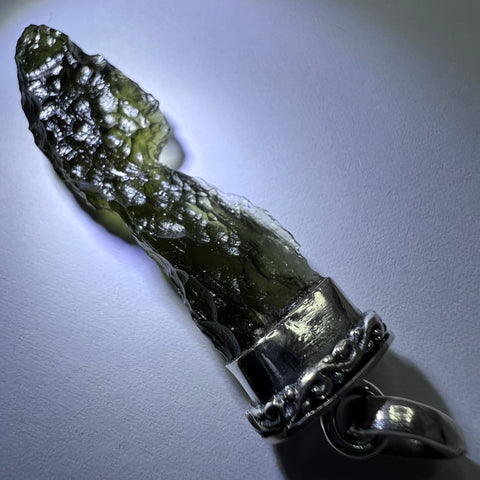 3.63g Moldavite/Silver pendant