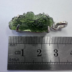 2.27g Moldavite/Silver pendant