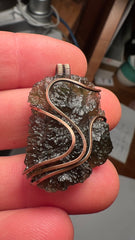 5.26g Moldavite/Copper pendant.