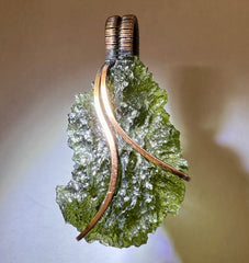 3.57g Moldavite/Copper pendant.