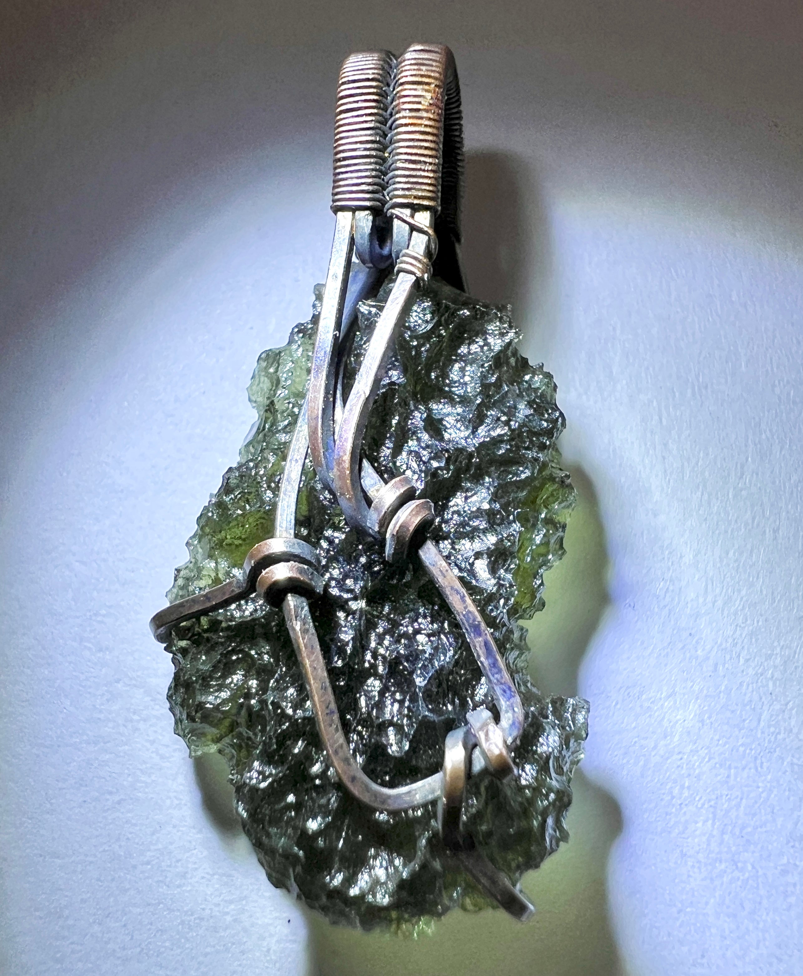 3.57g Moldavite/Copper pendant.