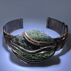 10.21g Maly Chlum Moldavite "Rolex" Bracelet.