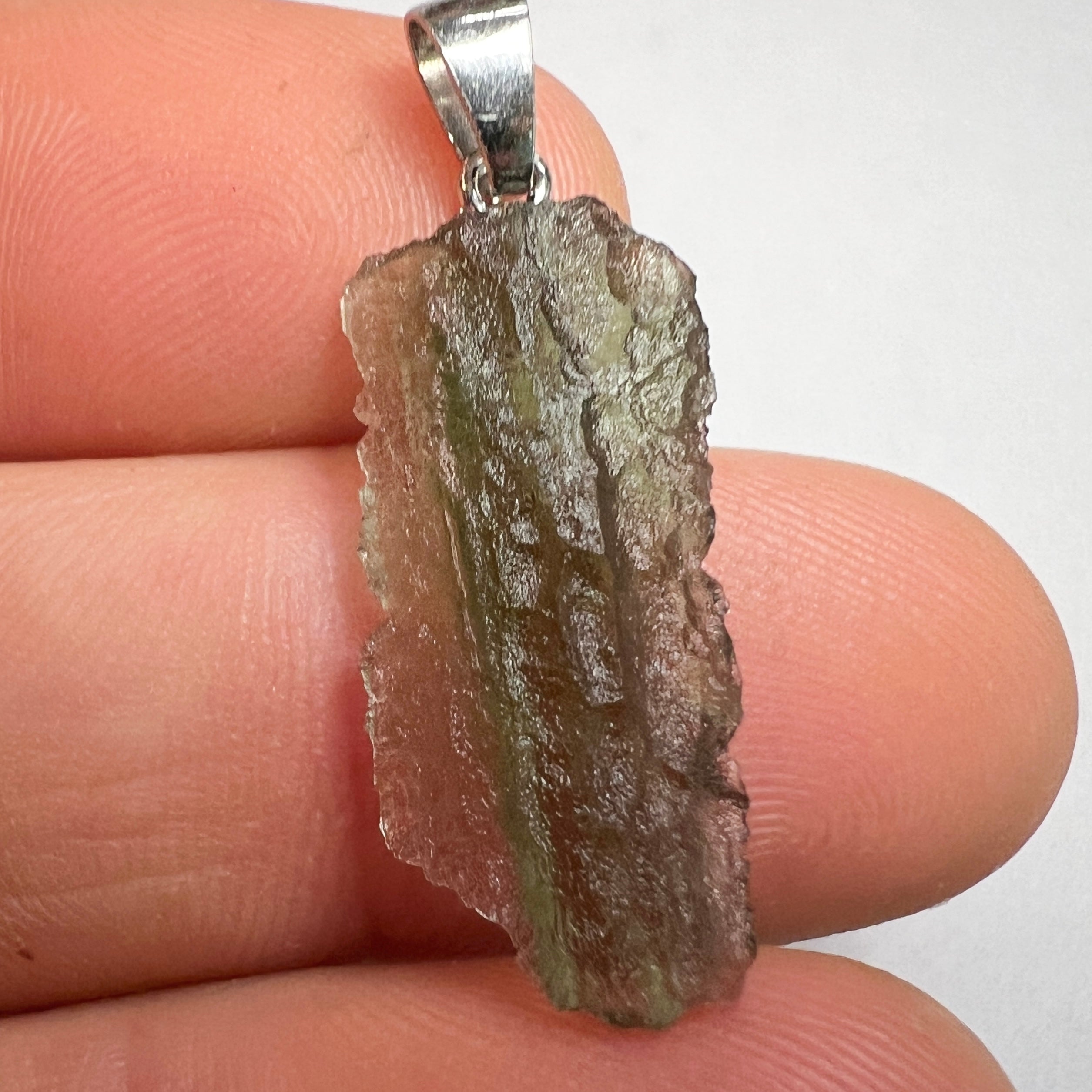 1.6g Moldavite/Silver pendant.