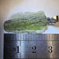 1.6g Moldavite/Silver pendant.