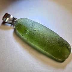 2.51g Moldavite/Silver pendant.