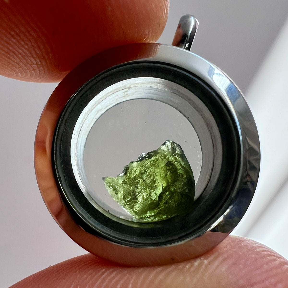 Glass/Stainless Steel Locket with 17mm