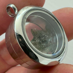 Glass/Stainless Steel Locket with 25mm