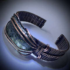 Moldavite Copper Bracelet, 6.34g