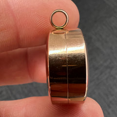 Glass/Stainless Steel Locket with 25mm Gold