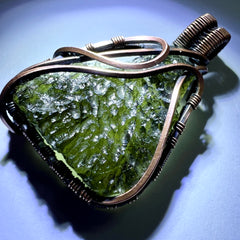 2.4g Moldavite Copper Pendant