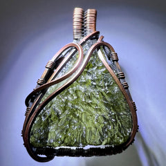 2.4g Moldavite Copper Pendant