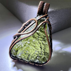 2.4g Moldavite Copper Pendant