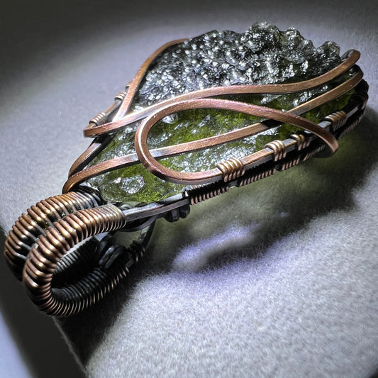 2.4g Moldavite Copper Pendant
