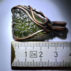2.4g Moldavite Copper Pendant