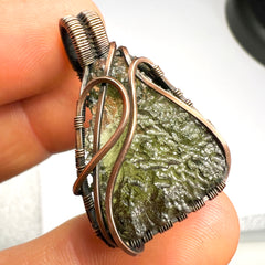 2.4g Moldavite Copper Pendant