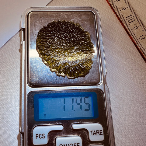 11.45g Maly Chlum "Flawless Angel Chime" Moldavite