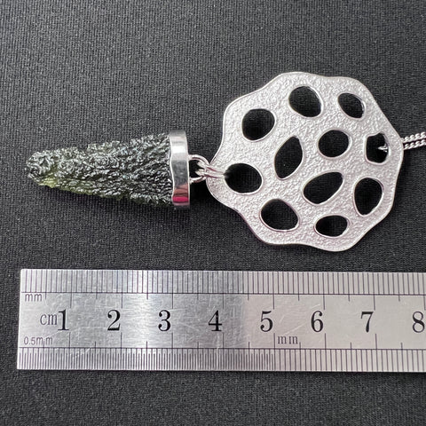 3.98g Chlum Drop Moldavite/Silver Pendant