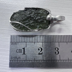 Soft Soldered Moldavite Pendant 3g