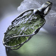 Soft Soldered Moldavite Pendant 3g