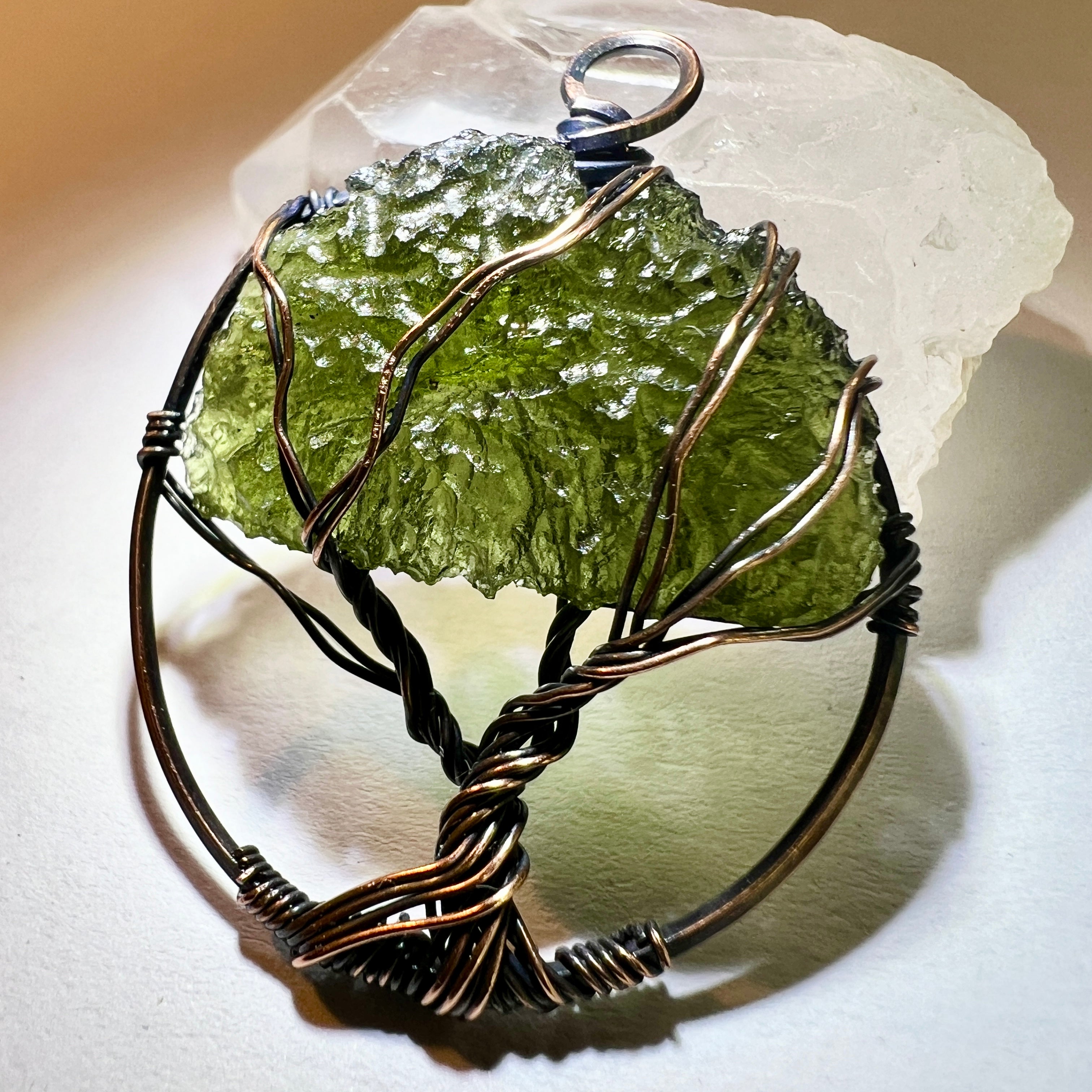 Copper/Moldavite Tree of life