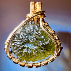 2.2g Chlum Moldavite Pendant– 14k Gold Filled