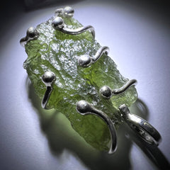 Moldavite Pendant — “Tentacles” Design. 4.39.