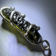 3.34g Moldavite Silver Pendant