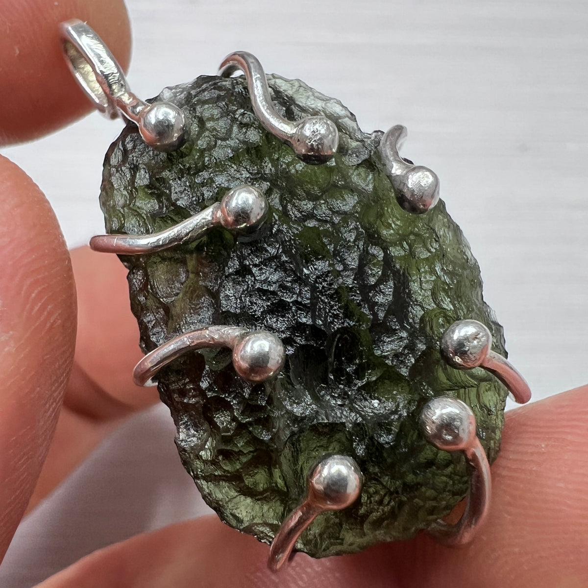 Moldavite/Silver Pendant 8.53g