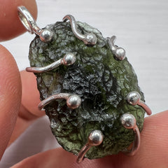 Moldavite/Silver Pendant 8.53g