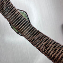 Moldavite & Amethyst Copper Bracelet