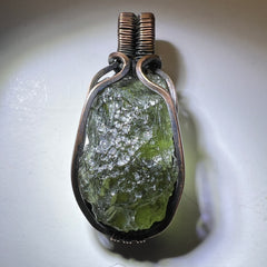 2.18g Copper/Moldavite pendant