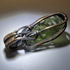 2.18g Copper/Moldavite pendant