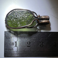 2.18g Copper/Moldavite pendant