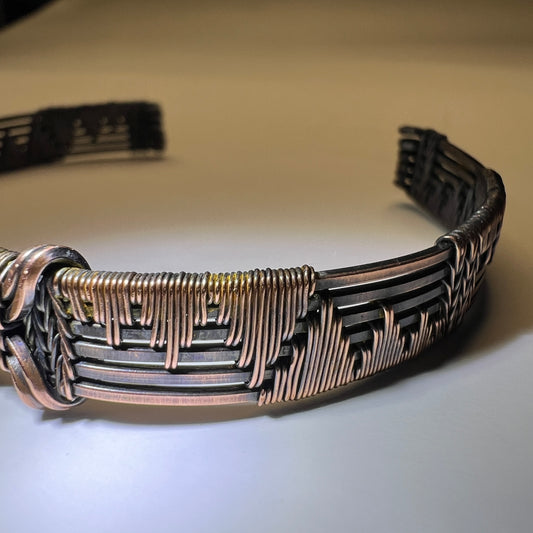 Moldavite/Copper bracelet